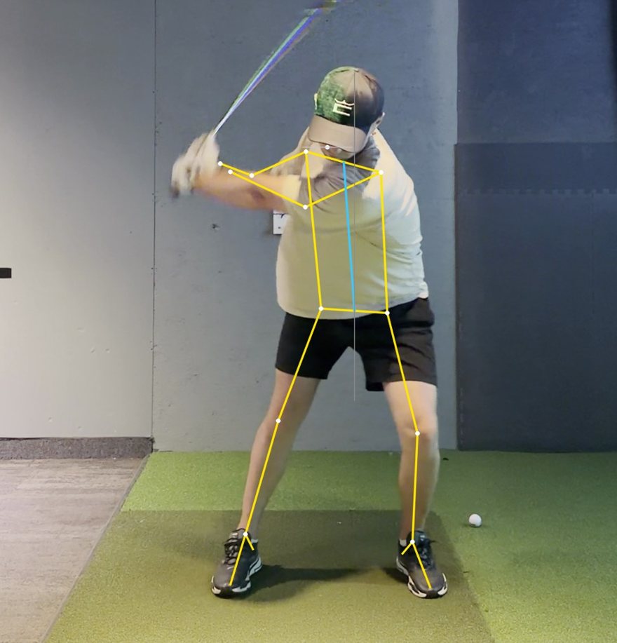 A swing traced frame by frame